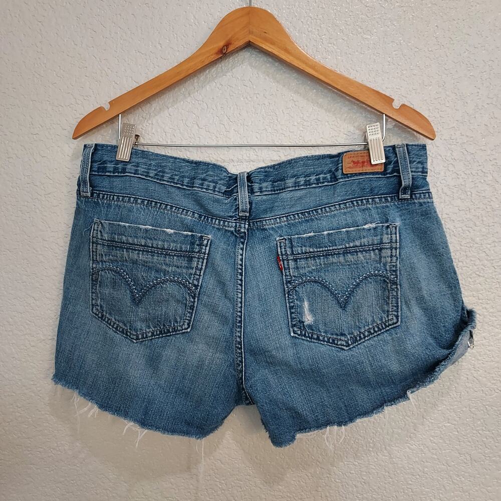 Levi's Super Distressed Cut Off Shorts Size 13 - Picture 5 of 9